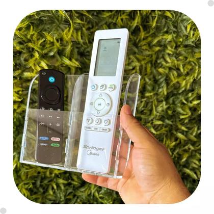 Imagem de Suporte Para Controle Remoto Duplo Em Acrílico 3mm Resitente