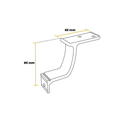 Imagem de Suporte Para Corrimão Em Alumínio Natural