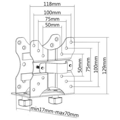 Imagem de Suporte Para Cpu Nuc Thin Client Universal - PLMSC01