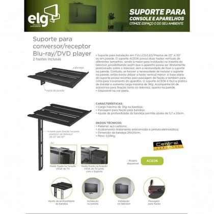 Imagem de Suporte Para Dvd Sky Net Decodificador Ace06 Elg