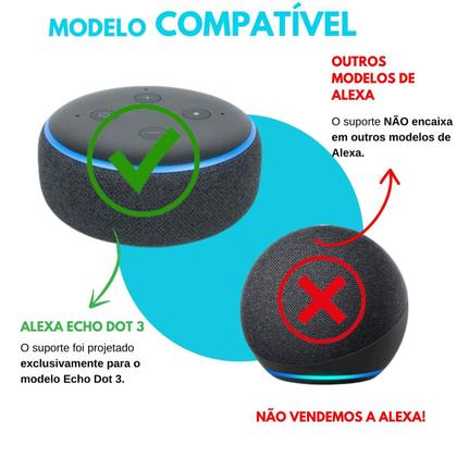 Imagem de Suporte para Embutir no Teto Compatível com Alexa Echo Dot 3a Geração - ARTBOX3D