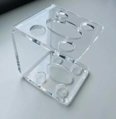 Imagem de Suporte para Escovas de Dentes em Acrílico Cristal Transparente  Elegância para o Banheiro