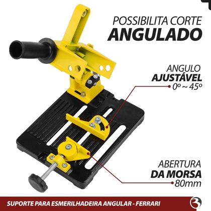 Imagem de Suporte Para Esmerilhadeira SFE100 Ferrari 4.1/2'' 115mm Ángulo Corte 0 a 45