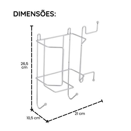 Imagem de Suporte para Ferro/ Tábua de Passar em Aço Cromado Prático e Durável