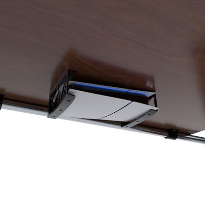 Imagem de Suporte para Fixar Embaixo Sob a Mesa Compatível com Playstation 5 PS5 Slim Mídia Física e Digital