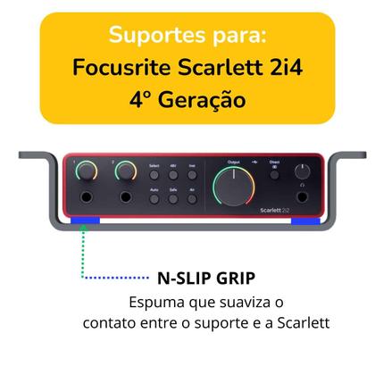 Imagem de Suporte Para Fixar Focusrite Scarlett 2i4 4º Geração Embaixo Da Mesa