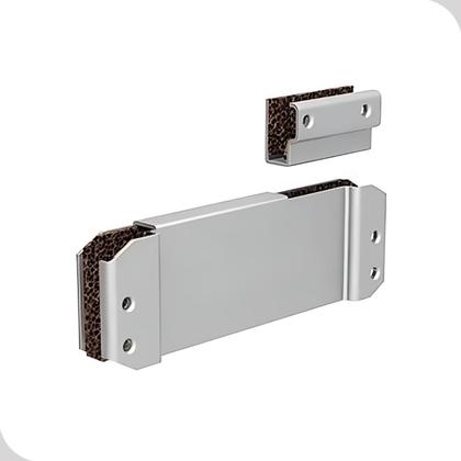 Imagem de Suporte Para Fixar Mola Aerea Porta de Vidro até 10mm Prata A530 Soprano