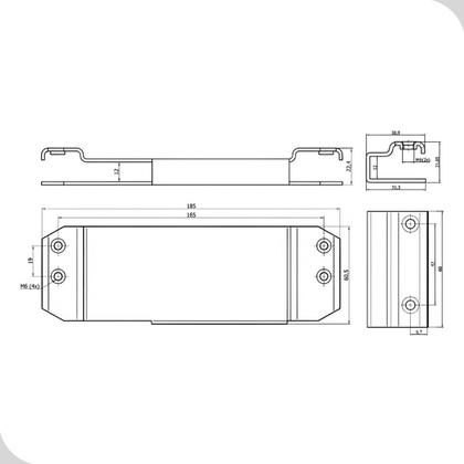 Imagem de Suporte Para Fixar Mola Aerea Porta de Vidro até 10mm Prata A530 Soprano