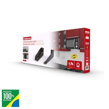 Imagem de Suporte para Forno Micro-ondas Multiuso Preto - SBR5.1