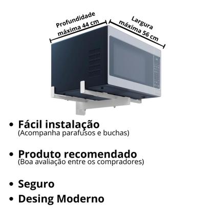 Imagem de Suporte para Forno Microondas e Elétrico Com ajuste de Largura