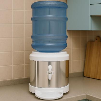 Imagem de Suporte Para Galão De Água Mineral 10l 20l Inox E Cerâmica