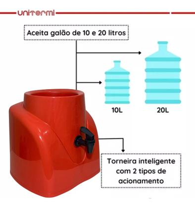 Imagem de Suporte Para Galão Garrafão Água 10/20 Lt Salmão Unitermi