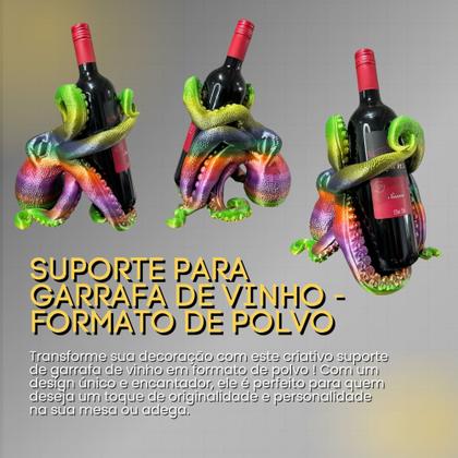 Imagem de Suporte Para Garrafa De Vinho - Formato De Polvo
