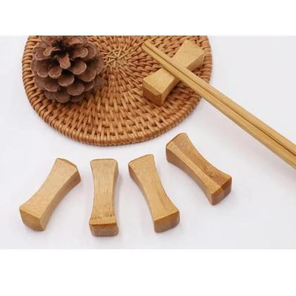 Imagem de Suporte Para Hashis De Bambu Estilo Nanzhu, Almofada De Madeira Sólida Para Utensílios De Mesa