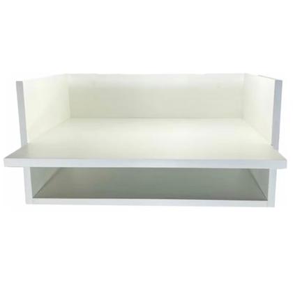 Imagem de Suporte Para Impressora e Papel Sulfite Prateleira Suspensa Mdf Branco Escritório Quarto Alta Qualidade Acabamento