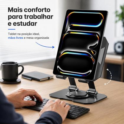 Imagem de Suporte para Ipad e Tablet Galaxy Tab Mesa Universal 360º Giratório