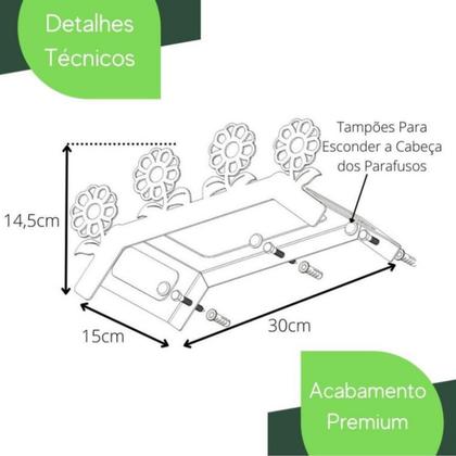 Imagem de Suporte Para Mangueira De Jardim Parede Branco Flor SF