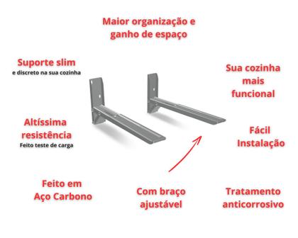Imagem de Suporte para micro ondas e forno elétrico com ajuste profundidade e largura