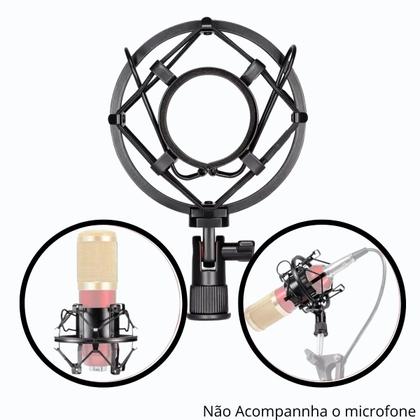 Imagem de Suporte para Microfone Saty Shock Mount com Pop Filter SMPF-01