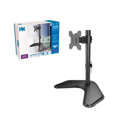 Imagem de Suporte para Monitor 10" a 32" PIX, Ajustável, Base, Preto - PX-DTME32S1