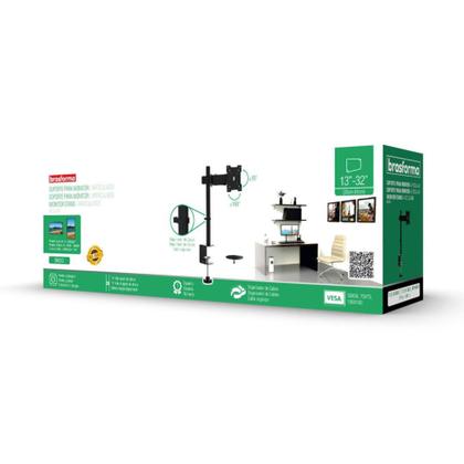 Imagem de Suporte Para Monitor Articulado Mesa 17 19 24 27 29 32 Polegadas - Brasforma
