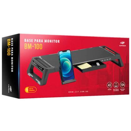 Imagem de Suporte Para Monitor Bm-100Bk Preto C3Tech