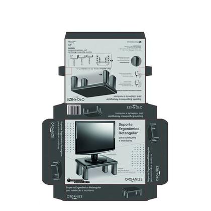 Imagem de Suporte para monitor de mesa retangular 4 Níveis de altura