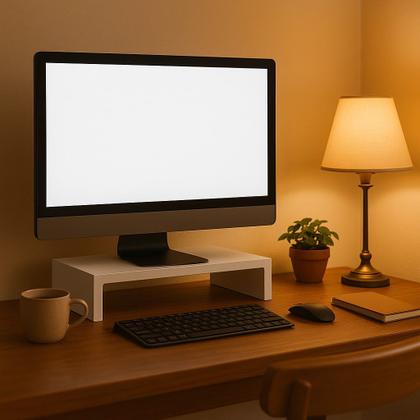 Imagem de Suporte Para Monitor e Notebook Apoio de Mesa MDF Ergonomico