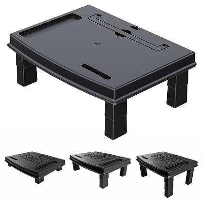 Imagem de Suporte para Monitor e Notebook Preto com 3 Regulagens de Altura e Suporte de Celular NR17 Reliza