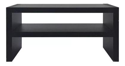 Imagem de Suporte para Monitor MDF 53cm Preto Duplo Mesa Notebook Tv Home Office Base Madeira Decorativo