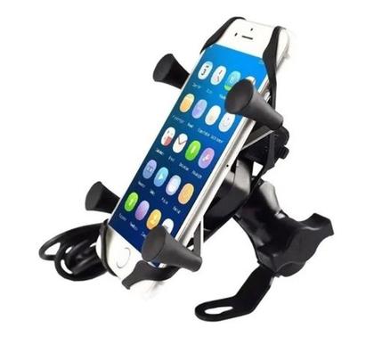 Imagem de Suporte Para Moto Celulares Em Forma De X Com Carregador Usb - xls