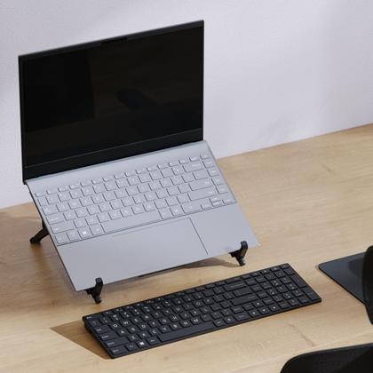 Imagem de Suporte para Notebook Ajustável Dobrável Universal com 5 Regulagens de Altura Preto