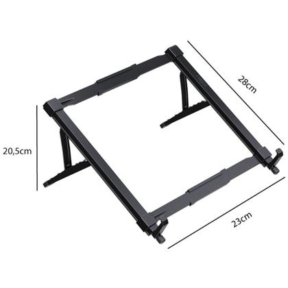 Imagem de Suporte para Notebook Ajustável Dobrável Universal com 5 Regulagens de Altura Preto