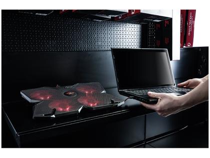 Imagem de Suporte para Notebook GXTrust 278 Yozu, Até 17.3", com 4 Coolers e 4 Velocidades, LED, Preto - 20817