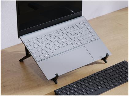 Imagem de Suporte Para Notebook Regulável Ergonômico Preto Home Office