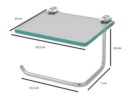 Imagem de Suporte Para Papel Higiênico Com Prateleira Para Celular