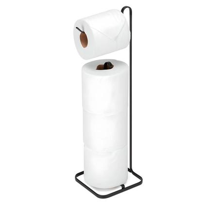 Imagem de Suporte Para Papel Higiênico de Chão 4 Rolos Piatina Black 2578 - Arthi