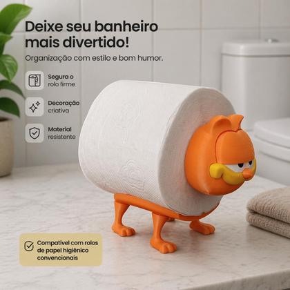 Imagem de Suporte para Papel Higiênico Divertido Estilo Gatinho Fofo