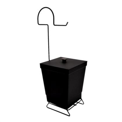 Imagem de Suporte Para Papel Higienico Lixeira Preta Linha Black Stolf