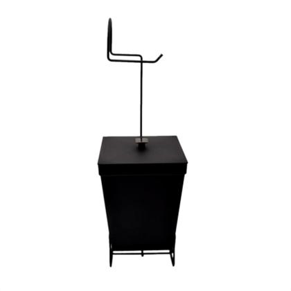 Imagem de Suporte Para Papel Higienico Lixeira Preta Linha Black Stolf