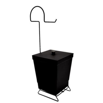 Imagem de Suporte Para Papel Higienico Lixeira Preta Linha Black Stolf