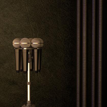 Imagem de Suporte Para Pedestal Compatível com Até 6 Microfones Universais Música Igreja Estúdio