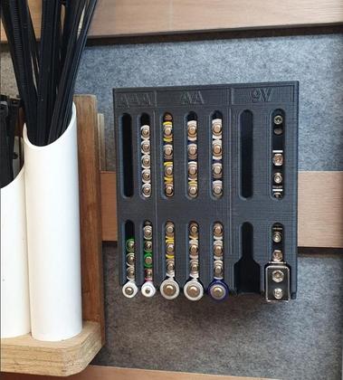 Imagem de Suporte Para Pilhas AA AAA Pequena Palito 9V Organização