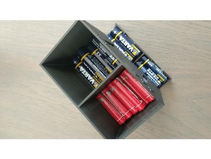 Imagem de Suporte Para Pilhas AA AAA Prático e Organizado
