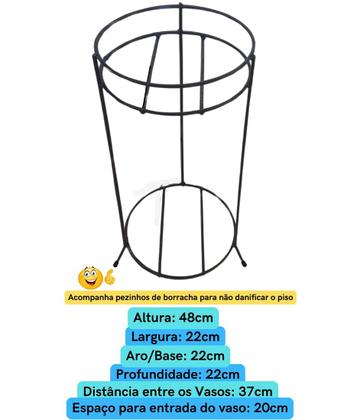 Imagem de Suporte Para Plantas De Chão Floreira Torre 2 Vasos