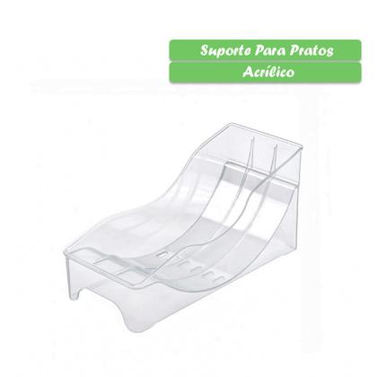 Imagem de Suporte Para Pratos Organizador de Armário Pia Cozinha Vertical Transparente