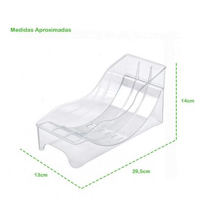 Imagem de Suporte Para Pratos Organizador de Armário Pia Cozinha Vertical Transparente