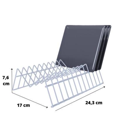 Imagem de Suporte Para Pratos Vertical Organizador Escorredor Cozinha Armário Pia Di Carlo