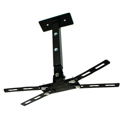 Imagem de Suporte Para Projetor Data Show De Teto E Parede Ajustável Regulagem universal 3 E 4 Furos - Preto