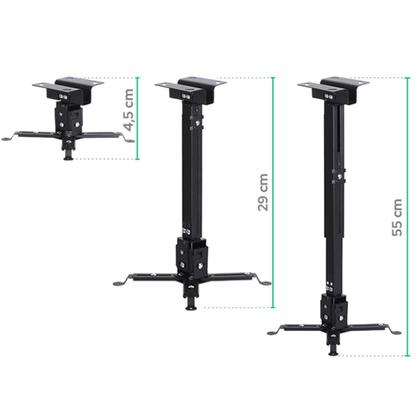 Imagem de Suporte Para Projetor Universal Teto e Parede 15 Kg Preto